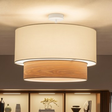 Brilagi - CERIA LED Flush-Mount Ceiling Light 1x E27 / 60W / 230V Ø 50 cm White/Beige