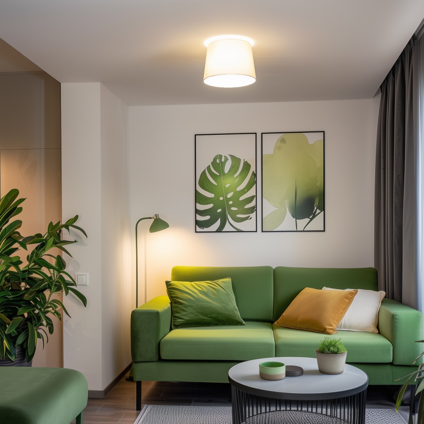 Brilagi - CERIA LED Flush-Mount Ceiling Light 1xE27/40W/230V Ø 30 cm Beige