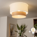 Brilagi - CERIA LED flush-mount ceiling light 1xE27/40W/230V Ø 50 cm white/beige