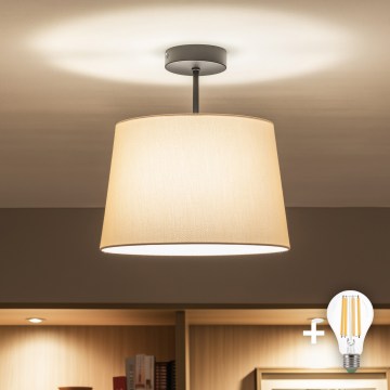 Brilagi - CERIA LED Flush-Mount Ceiling Light 1xE27/60W/230V Ø 30 cm Black/Beige
