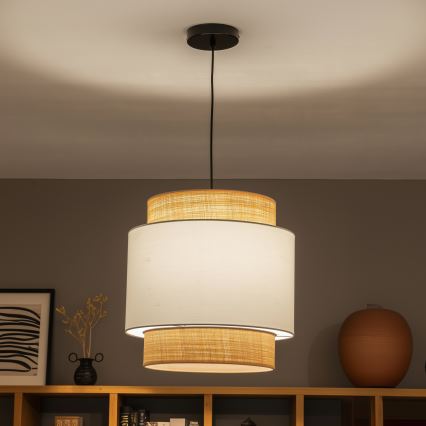 Brilagi - CERIA LED Pendant Lamp on Cable 1xE27/40W/230V Ø 40 cm Black/Beige/White