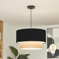 Brilagi - CERIA LED pendant lamp on cable 1xE27/40W/230V Ø 50 cm Black/Beige