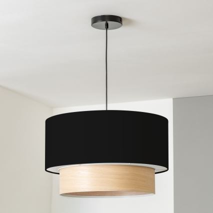 Brilagi - CERIA LED pendant lamp on cable 1xE27/40W/230V Ø 50 cm Black/Beige