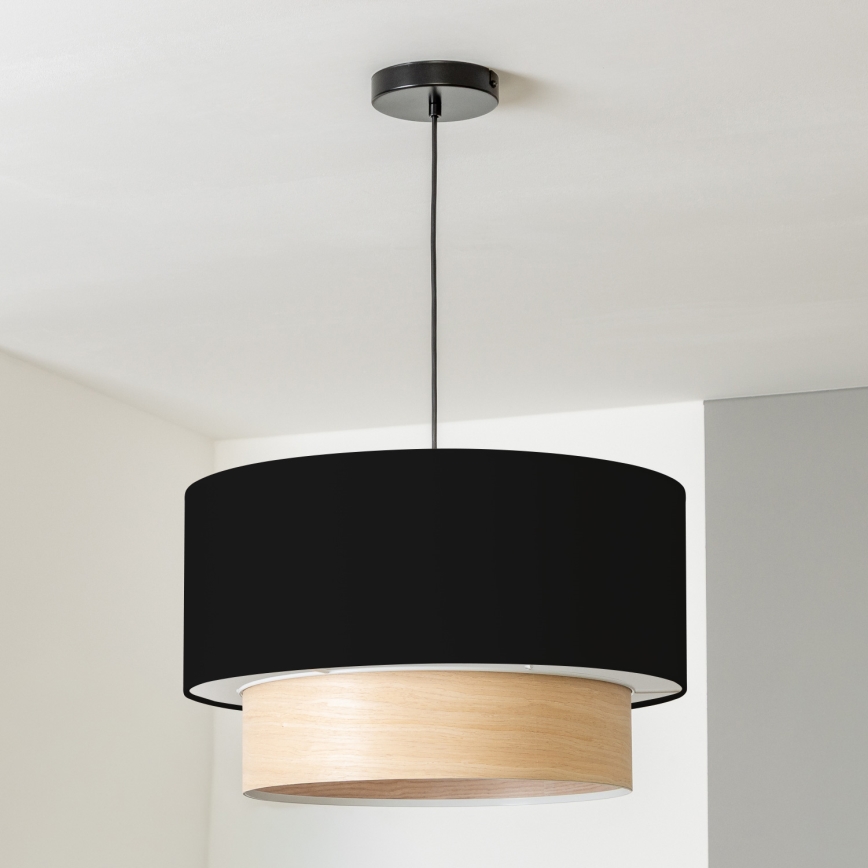 Brilagi - CERIA LED pendant lamp on cable 1xE27/40W/230V Ø 50 cm Black/Beige