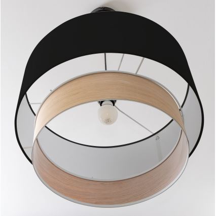Brilagi - CERIA LED pendant lamp on cable 1xE27/40W/230V Ø 50 cm Black/Beige
