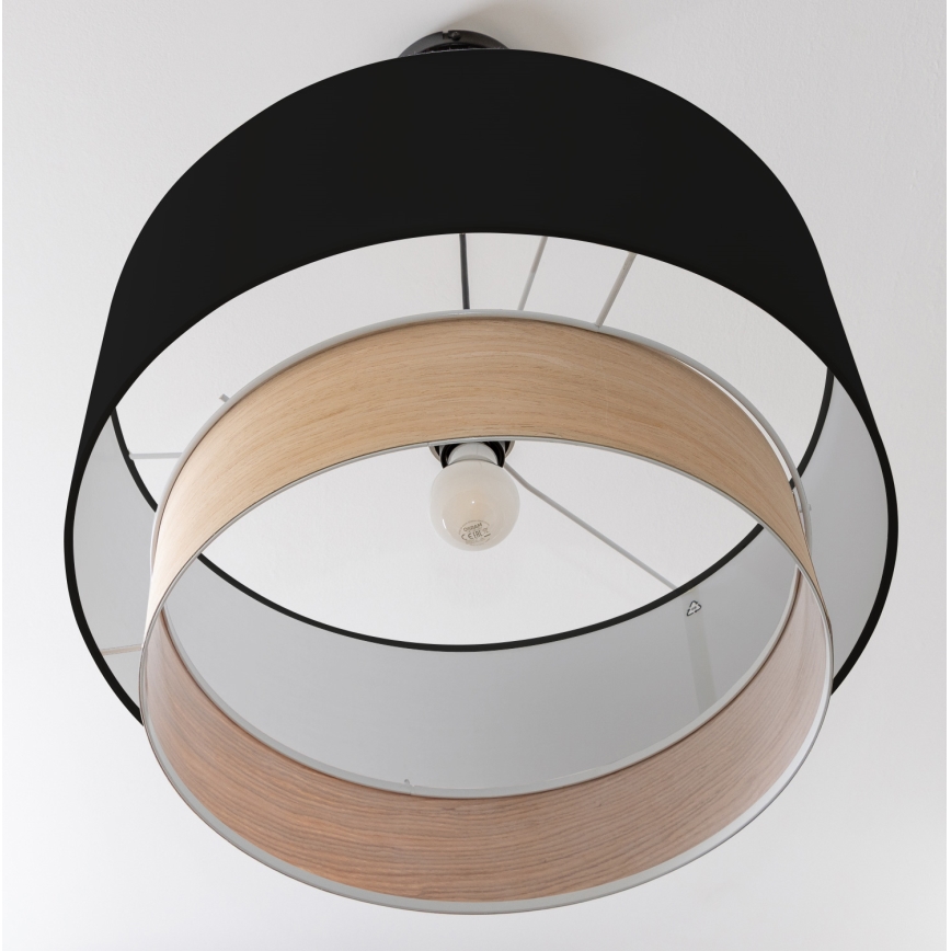 Brilagi - CERIA LED pendant lamp on cable 1xE27/40W/230V Ø 50 cm Black/Beige
