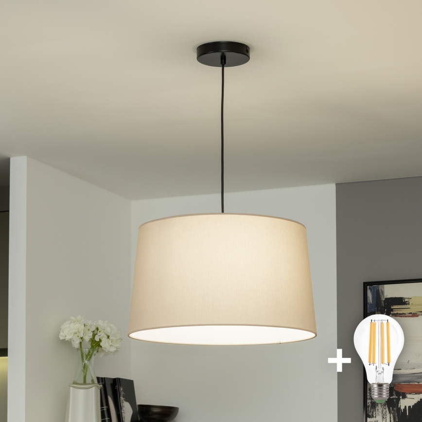 Brilagi - CERIA LED pendant light on cable 1xE27/40W/230V Ø 45 cm beige