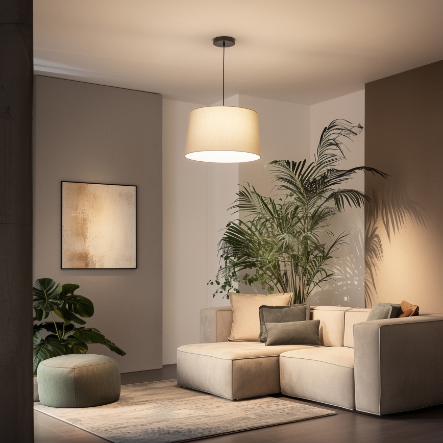 Brilagi - CERIA LED pendant light on cable 1xE27/40W/230V Ø 45 cm beige