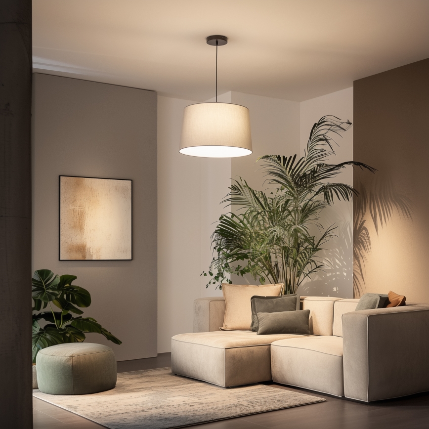 Brilagi - CERIA LED pendant light on cable, 1xE27/40W/230V, Ø 45 cm, gray