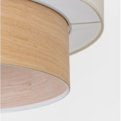 Brilagi - CERIA LED pendant light on cable, 1xE27/40W/230V, Ø 50 cm, white/beige