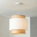 Brilagi - CERIA LED pendant on cable 1xE27/40W/230V dia. 40 cm beige/white