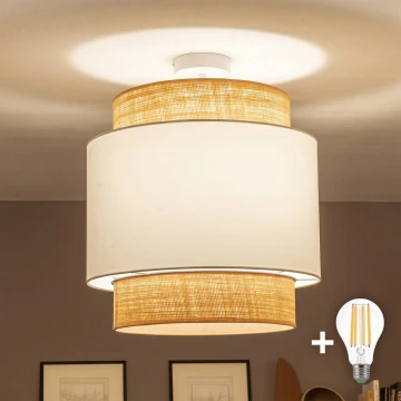 Brilagi - CERIA LED Surface-Mounted Ceiling Light 1x E27/60W/230V Ø 40 cm Beige/White