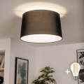 Brilagi - CERIA LED Surface-Mounted Ceiling Light 1xE27/40W/230V Ø 45 cm Black
