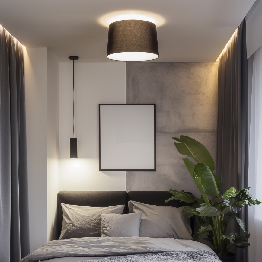 Brilagi - CERIA LED Surface-Mounted Ceiling Light 1xE27/40W/230V Ø 45 cm Black