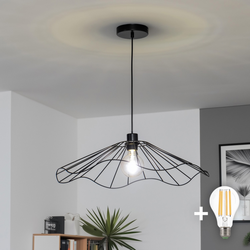 Brilagi - CERIA WIRE LED Cable Pendant, 1x E27/40W/230V, Ø 60 cm, Black