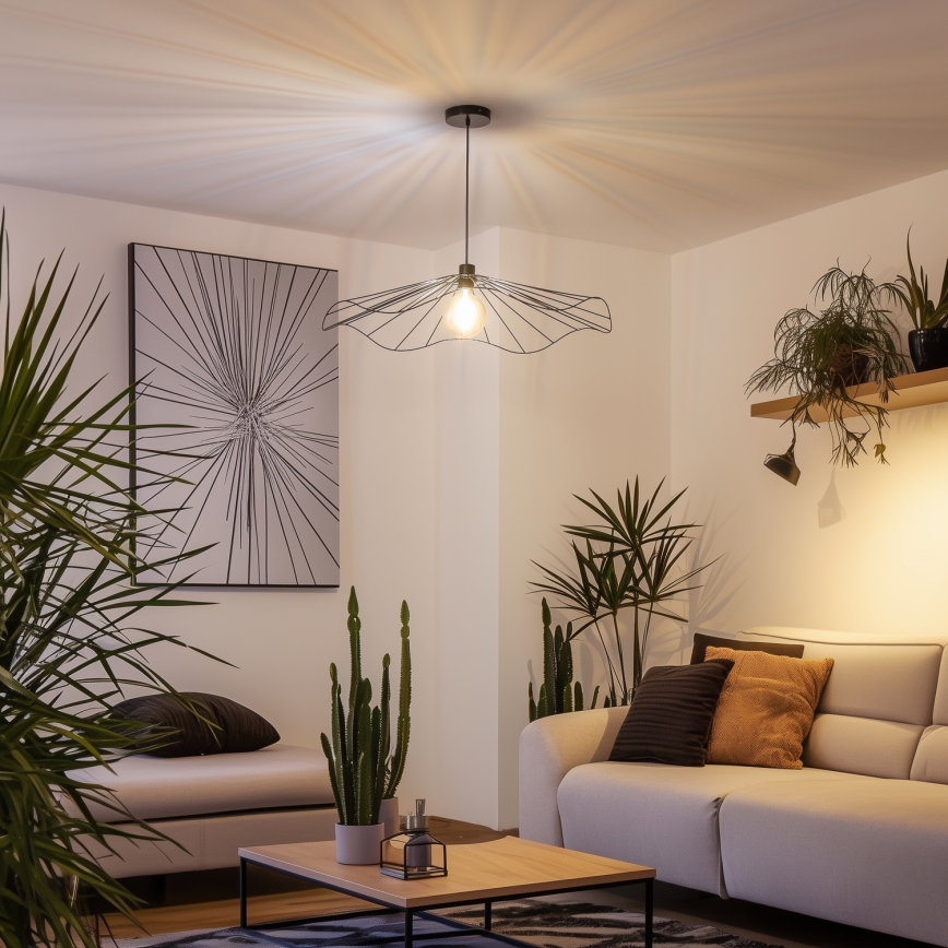 Brilagi - CERIA WIRE LED cable pendant 1xE27/40W/230V, Ø 80 cm, black