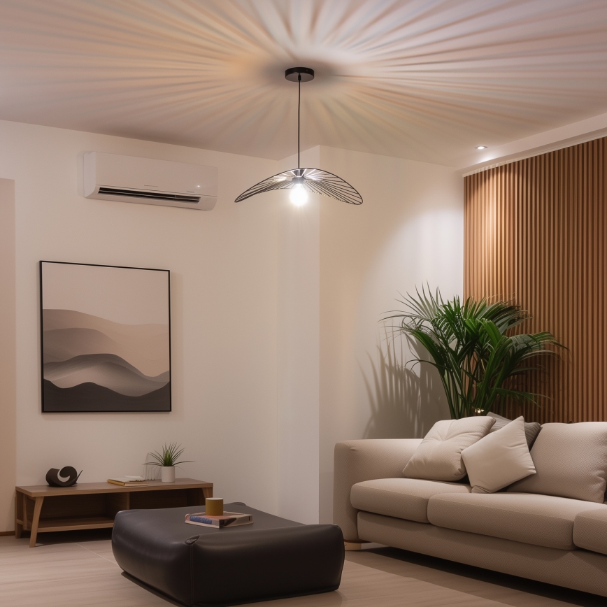 Brilagi - CERIA WIRE LED Cable Pendant Light 1xE27/40W/230V 40x56 cm Black