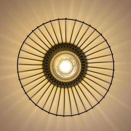 Brilagi - CERIA WIRE LED Flush‑Mount Ceiling Light 1xE27/40W/230V Ø 21 cm, Black