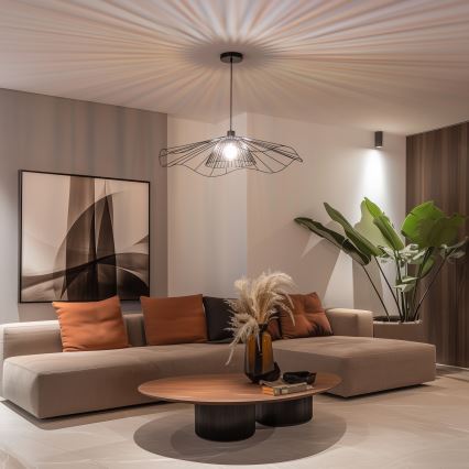 Brilagi - CERIA WIRE LED pendant lamp on cable, 1xE27/40W/230V, Ø 80 cm, black