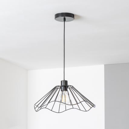 Brilagi - CERIA WIRE LED pendant light on cable 1xE27/40W/230V Ø 40 cm black