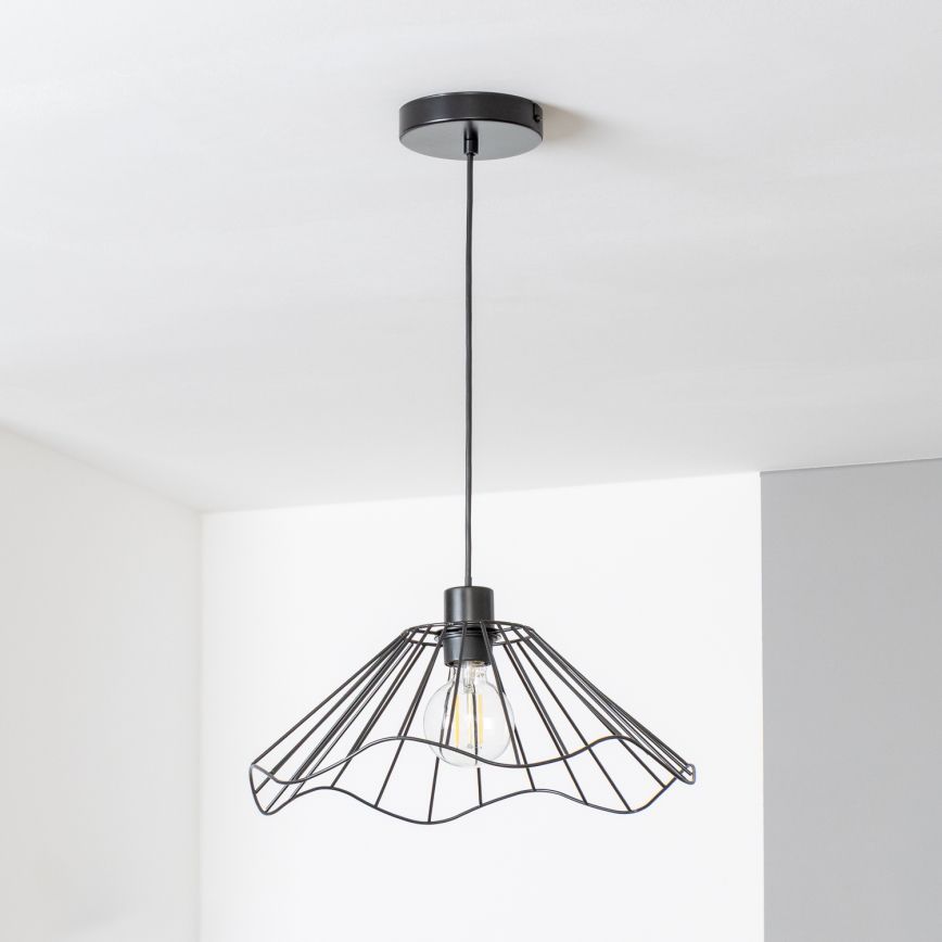 Brilagi - CERIA WIRE LED pendant light on cable 1xE27/40W/230V Ø 40 cm black