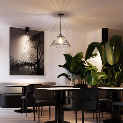 Brilagi - CERIA WIRE LED Pendant Light on Cable 1xE27/40W/230V Ø 45 cm Black