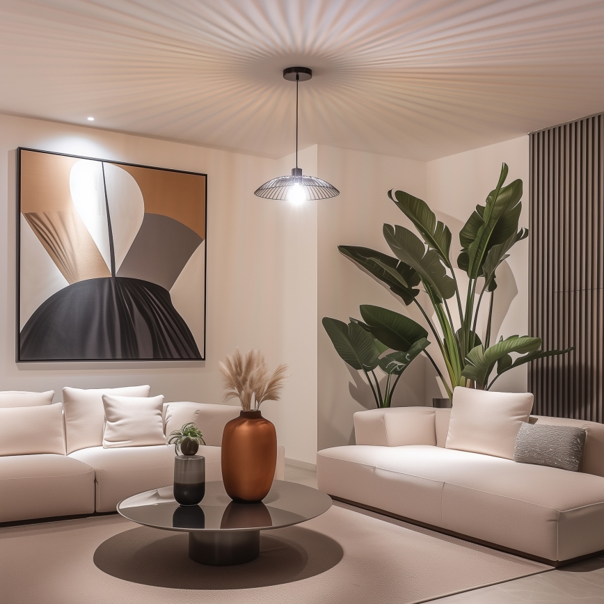 Brilagi - CERIA WIRE LED pendant light suspended on cable 1xE27/40W/230V Ø 38 cm black