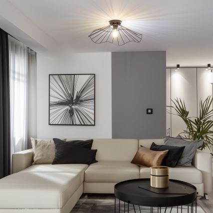 Brilagi - CERIA WIRE LED Surface-Mounted Chandelier 1xE27/40W/230V, Ø 60 cm, Black