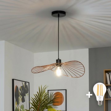 Brilagi - CERIA WIRE LED wire-suspended chandelier 1x E27/40W/230V 40x56 cm bronze