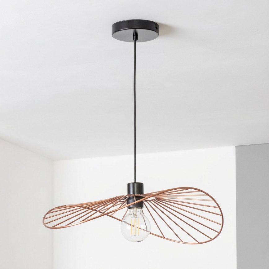 Brilagi - CERIA WIRE LED wire-suspended chandelier 1x E27/40W/230V 40x56 cm bronze