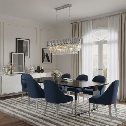 Brilagi - Chain chandelier ECLIPSE 10xE14/10W/230V 78x28 cm silver