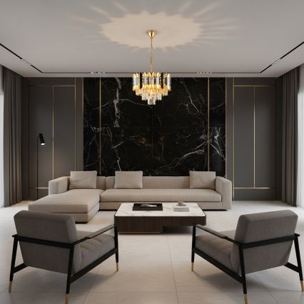 Brilagi - Chain-hung chandelier CRISTAL 5xE14/40W/230V dia. 38 cm