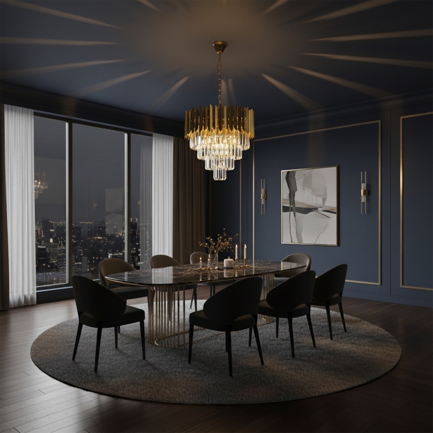 Brilagi - Chain-hung chandelier CRISTAL 5xE14/40W/230V diam. 43 cm