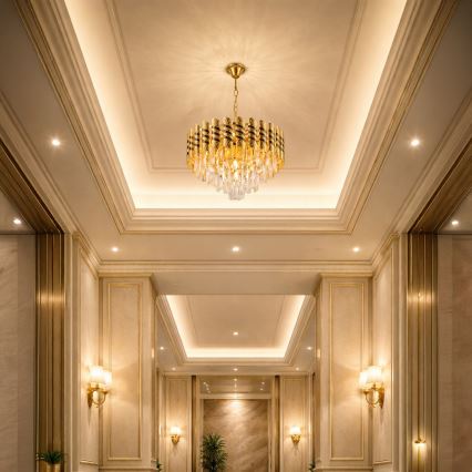 Brilagi - Chain-hung chandelier CRISTAL 5xE14/40W/230V Ø 38 cm