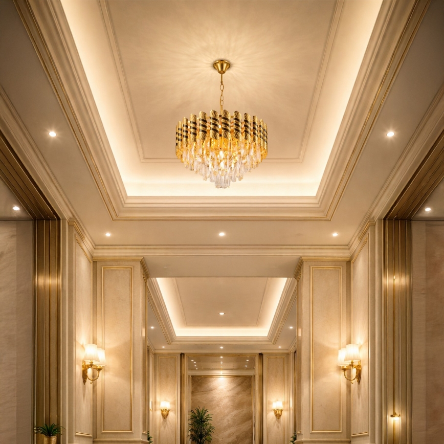 Brilagi - Chain-hung chandelier CRISTAL 5xE14/40W/230V Ø 38 cm