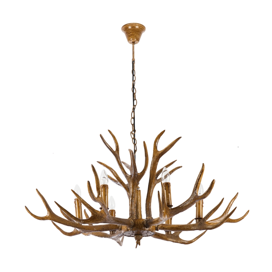 Brilagi - Chain-hung chandelier DEER 6xE14/10W/230V, diameter 102 cm, antler design