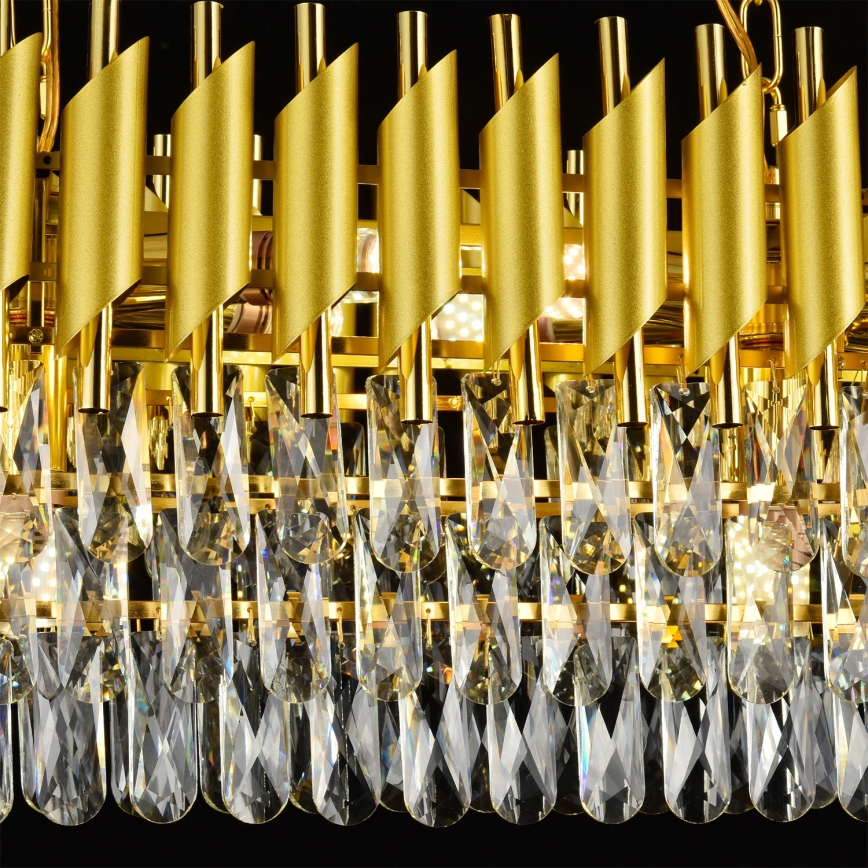 Brilagi - Chain-hung chandelier ECLIPSE 10xE14/10W/230V 78x28 cm gold finish