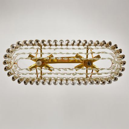 Brilagi - Chain-hung chandelier ECLIPSE 10xE14/10W/230V 78x28 cm gold finish