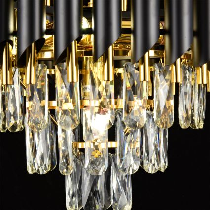 Brilagi - Chain-hung Chandelier ECLIPSE 5xE14/10W/230V Ø 38 cm Black/Gold