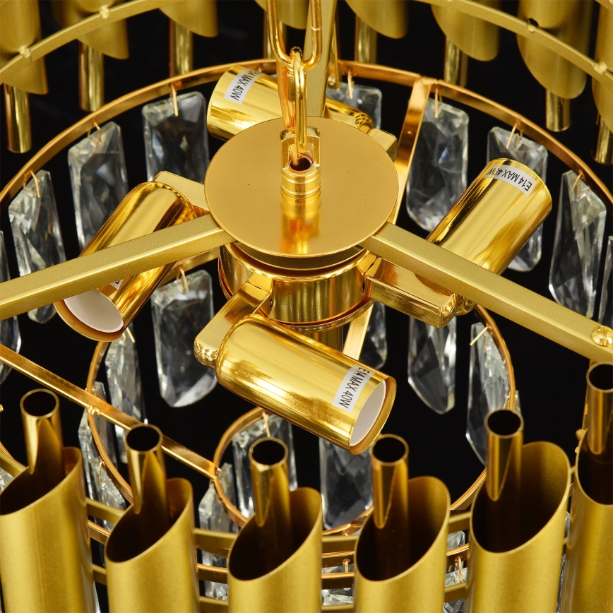 Brilagi - Chain-hung chandelier ECLIPSE 5xE14/10W/230V Ø 38 cm, gold