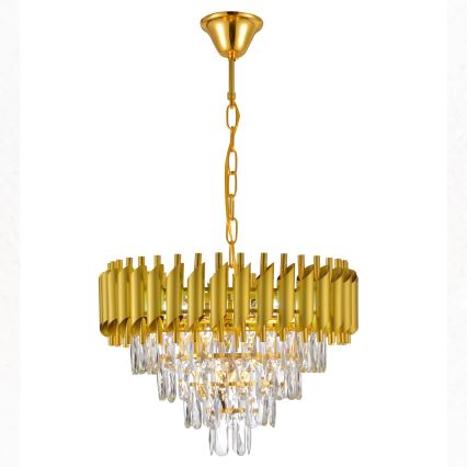 Brilagi - Chain-hung chandelier ECLIPSE 7xE14/10W/230V Ø 48 cm gold
