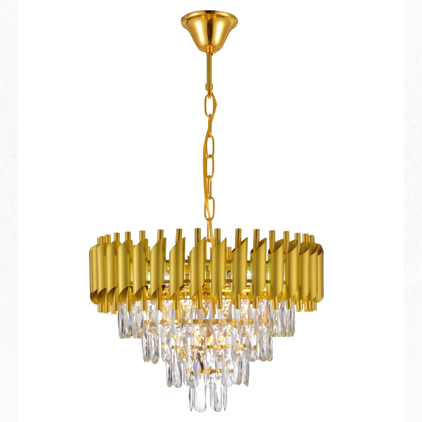 Brilagi - Chain-hung chandelier ECLIPSE 7xE14/10W/230V Ø 48 cm gold