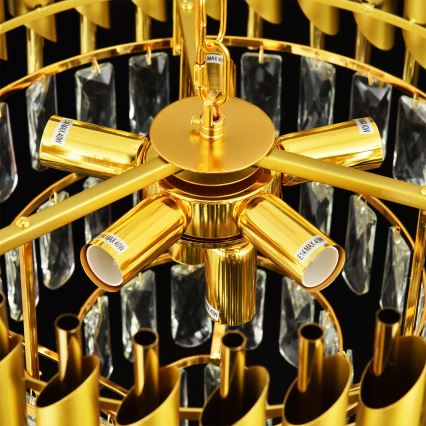 Brilagi - Chain-hung chandelier ECLIPSE 7xE14/10W/230V Ø 48 cm gold