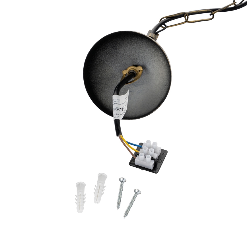 Brilagi - Chain-hung chandelier PYRONIC 1xE27/40W/230V Ø 32 cm Bronze/Patina