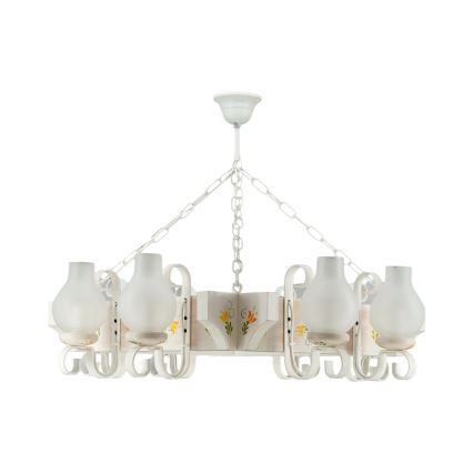 Brilagi - Chain-hung chandelier QUEEN 8xE14/40W/230V beech/cream