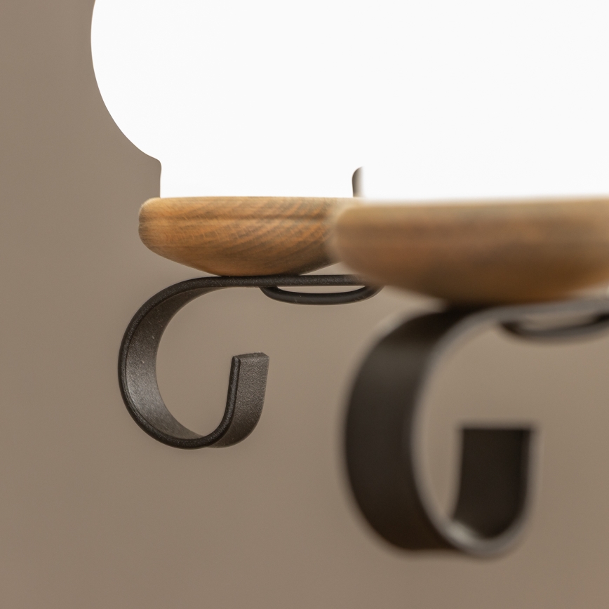 Brilagi - Chain-hung chandelier ROATA 5xE14/40W/230V, 50 cm diameter, beech