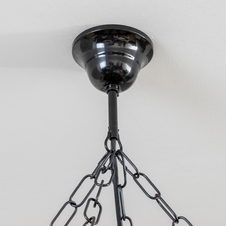 Brilagi - Chain-hung chandelier ROATA 8xE14/40W/230V Ø 70 cm beech/walnut