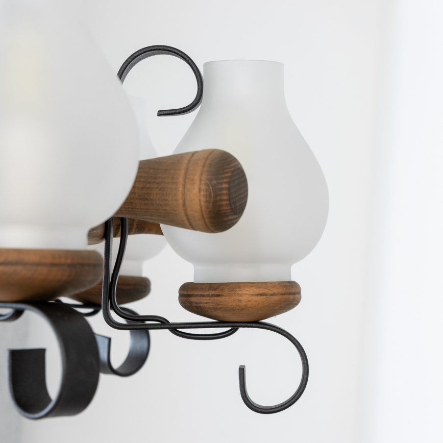 Brilagi - Chain-hung chandelier TIMONA 8xE14/40W/230V Ø 70 cm beech