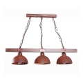 BRILAGI - Chain-hung chandelier VIRIONI 3xE27/60W/230V copper/patina