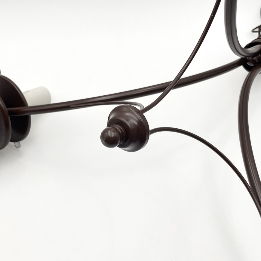 Brilagi - Chain-hung LED Chandelier COTTAGE 3xE14/40W/230V Beech/Brown/White